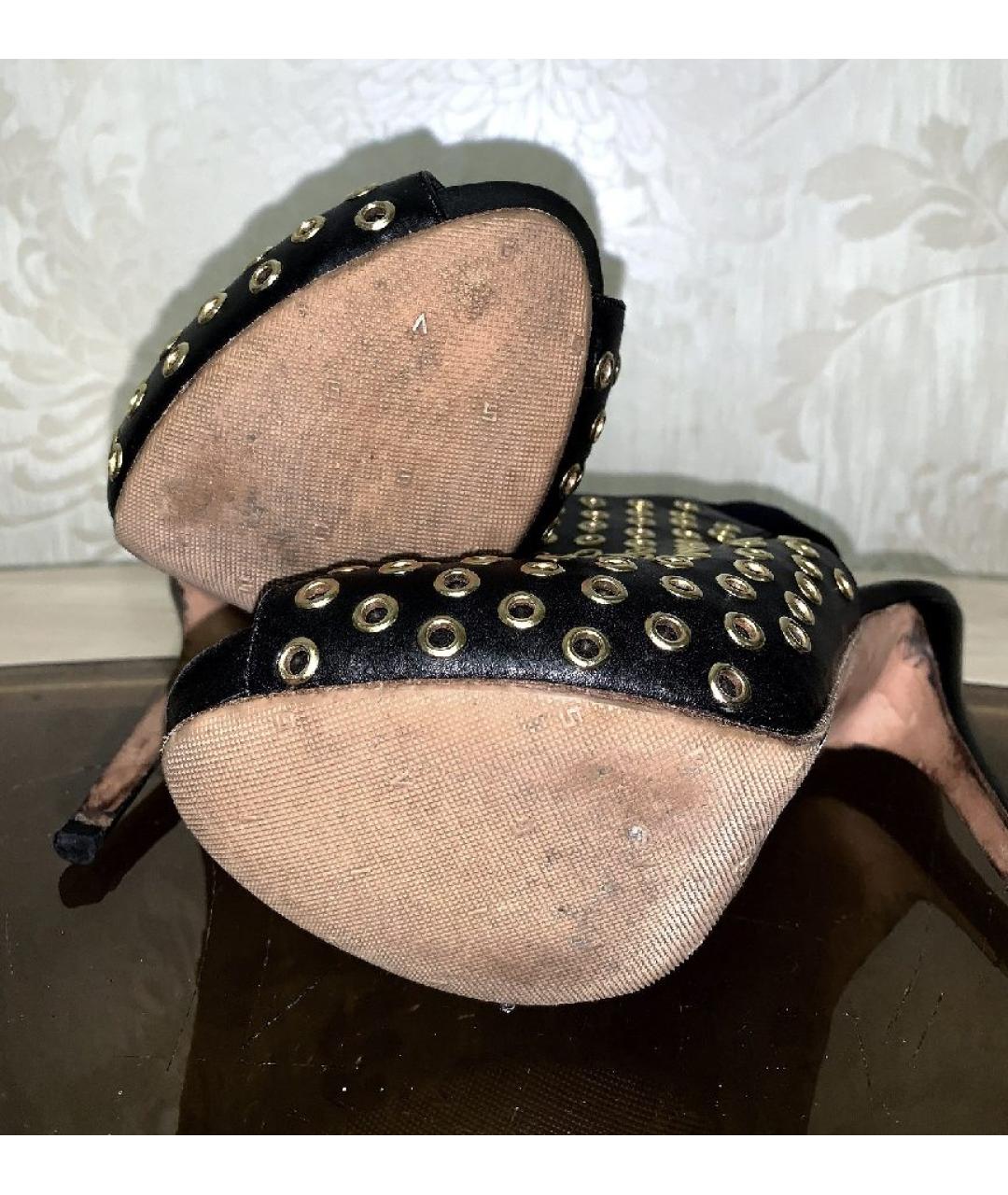 ALEXANDER MCQUEEN Черные кожаные ботильоны, фото 7