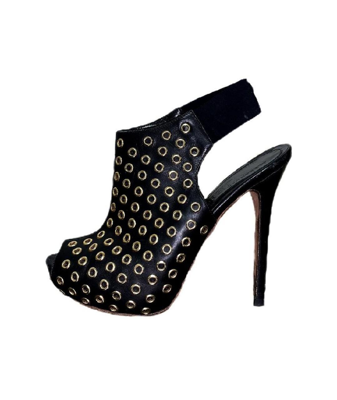 ALEXANDER MCQUEEN Черные кожаные ботильоны, фото 8