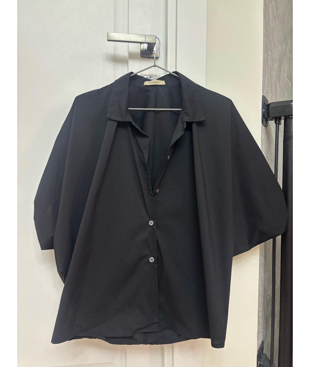 BURBERRY Черная хлопковая рубашка, фото 2