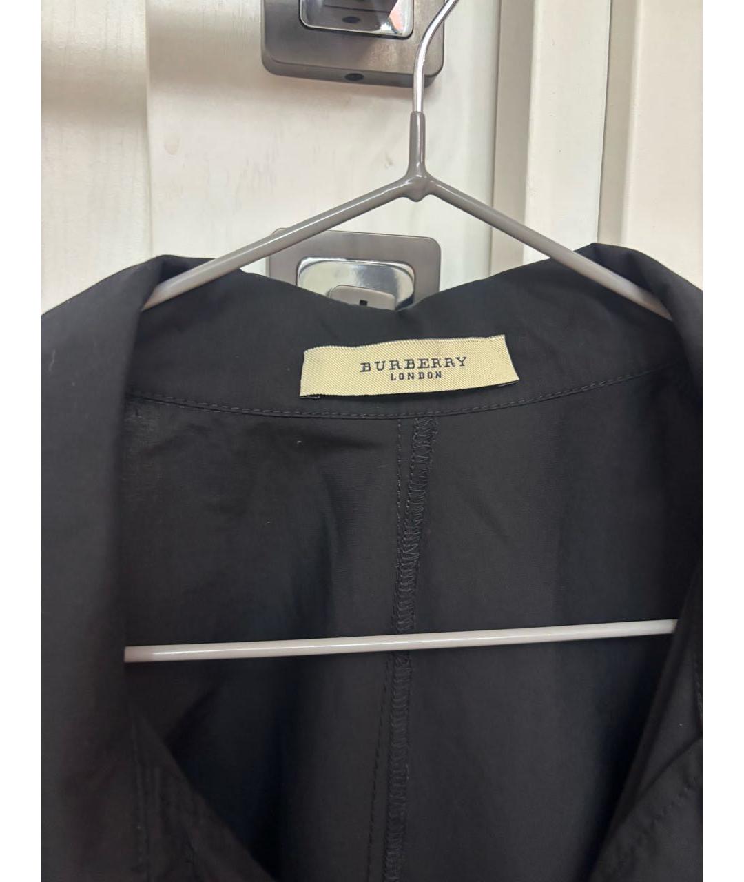 BURBERRY Черная хлопковая рубашка, фото 6
