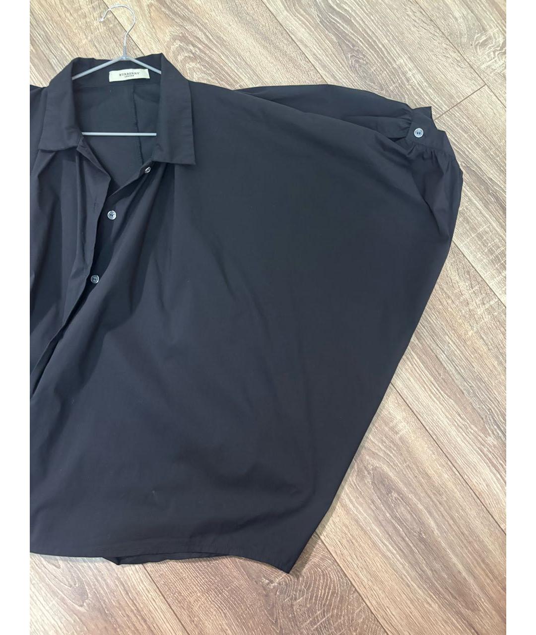 BURBERRY Черная хлопковая рубашка, фото 4