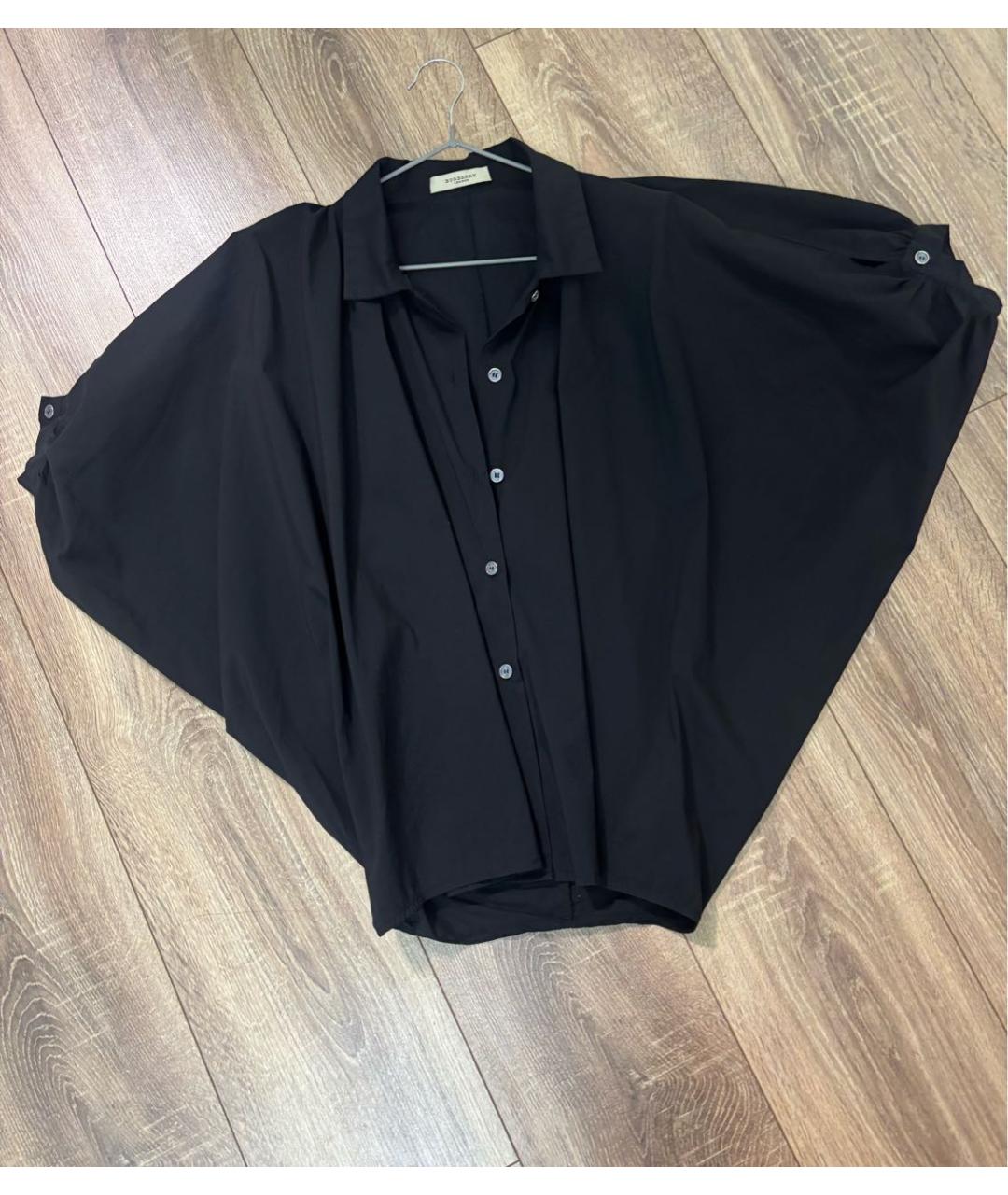 BURBERRY Черная хлопковая рубашка, фото 3