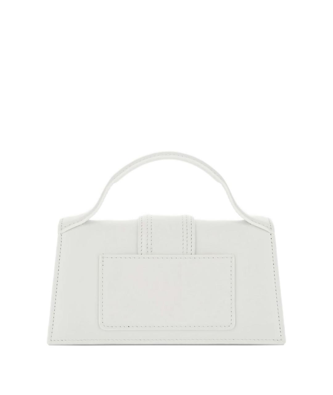 JACQUEMUS Белая кожаная сумка через плечо, фото 2