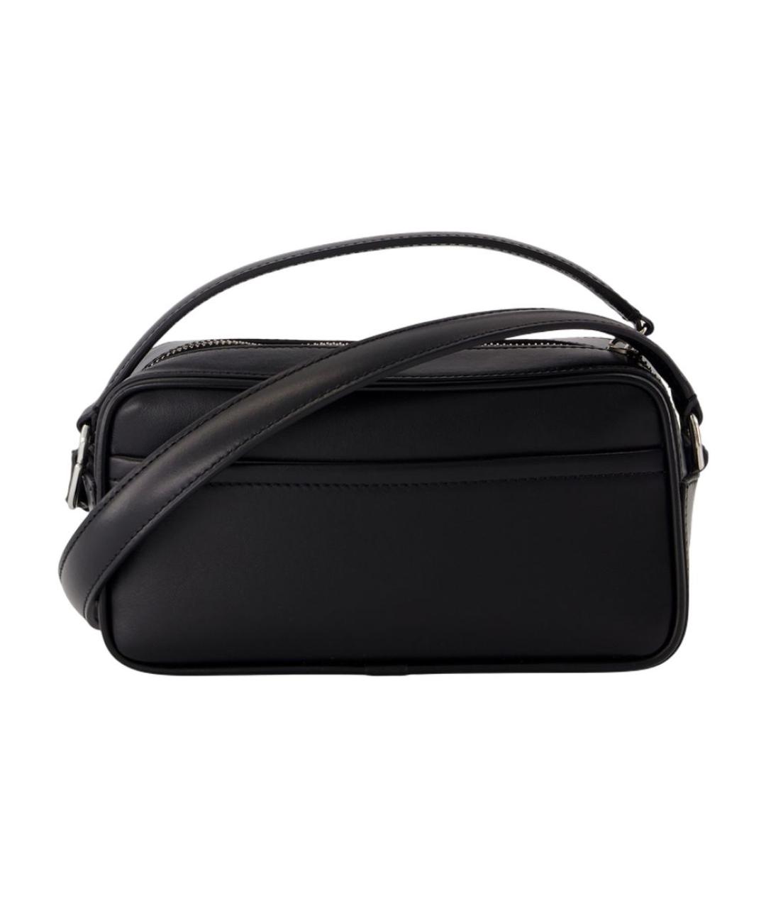 JACQUEMUS Черная кожаная сумка на плечо, фото 3