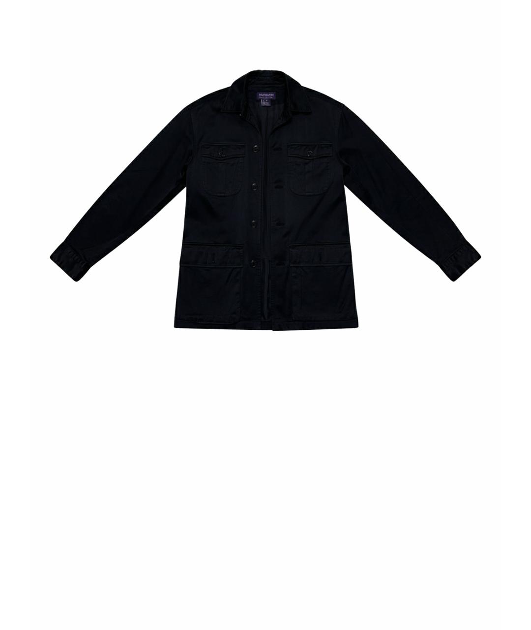 RALPH LAUREN PURPLE LABEL Черный шелковый пиджак, фото 1