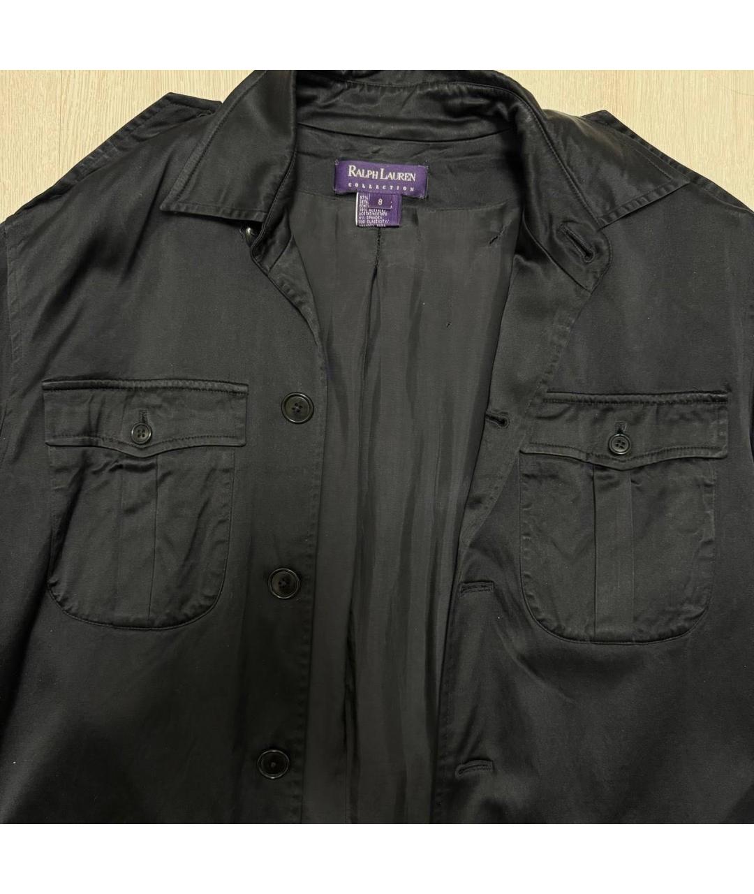 RALPH LAUREN PURPLE LABEL Черный шелковый пиджак, фото 4