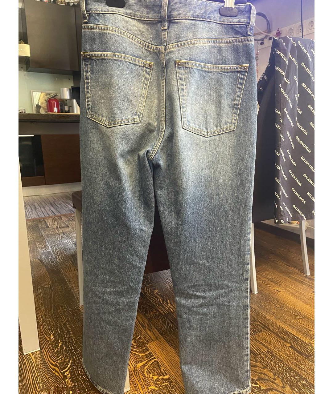 LOUIS VUITTON Синие хлопковые прямые джинсы, фото 2