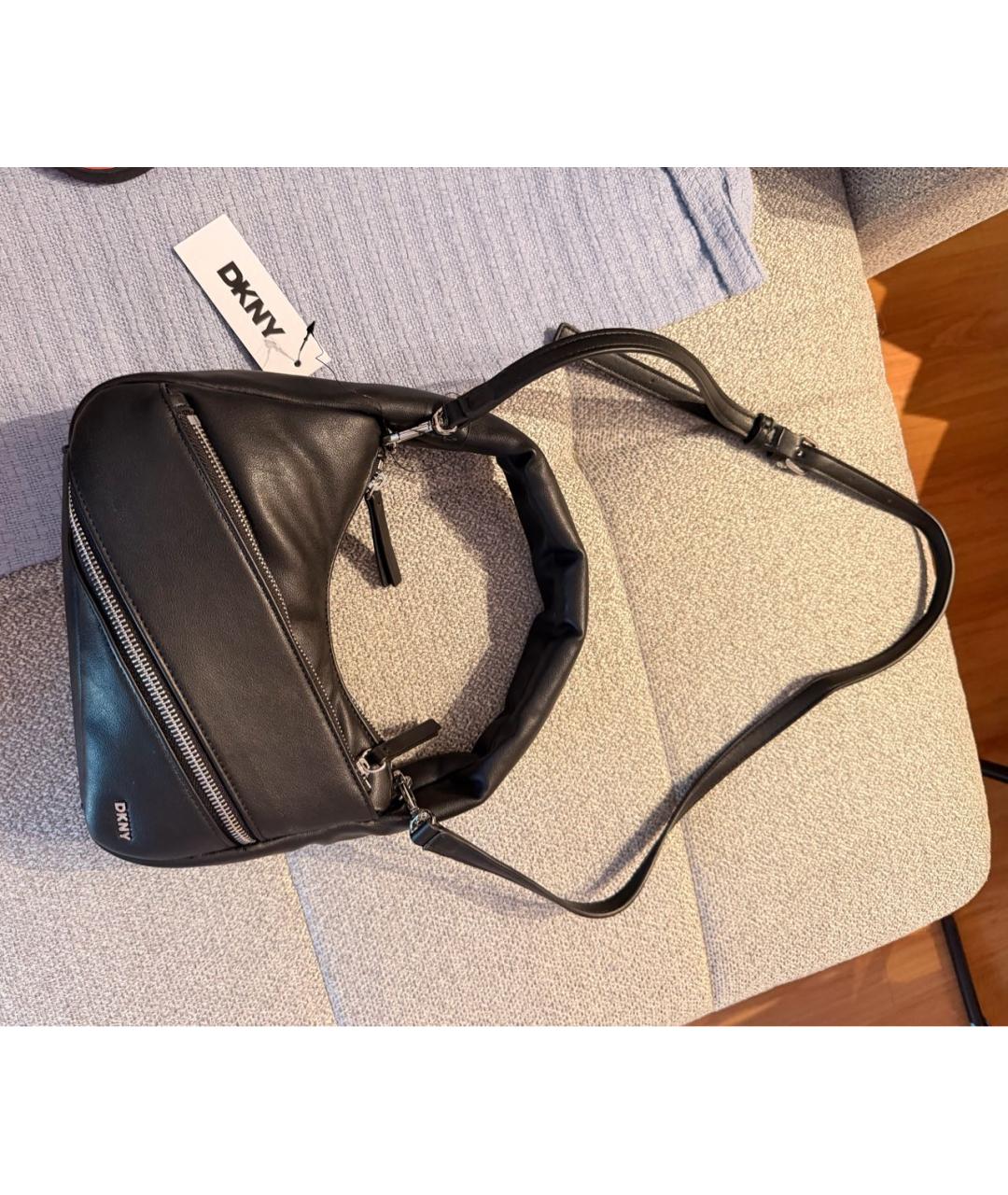 DKNY Черная сумка с короткими ручками, фото 2