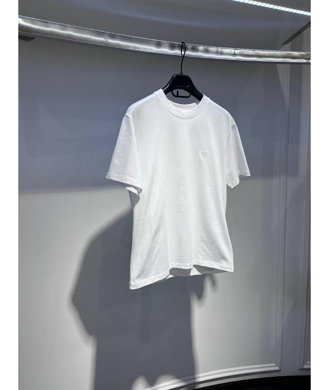 Ami Paris Белая хлопковая футболка, фото 3