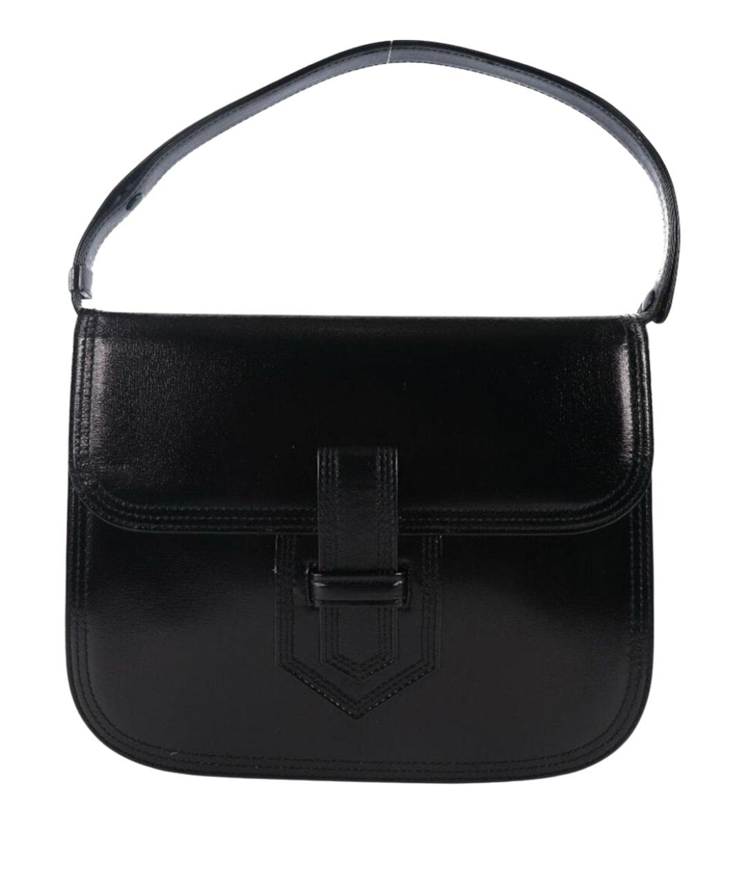 YVES SAINT LAURENT VINTAGE Черная кожаная сумка через плечо, фото 1