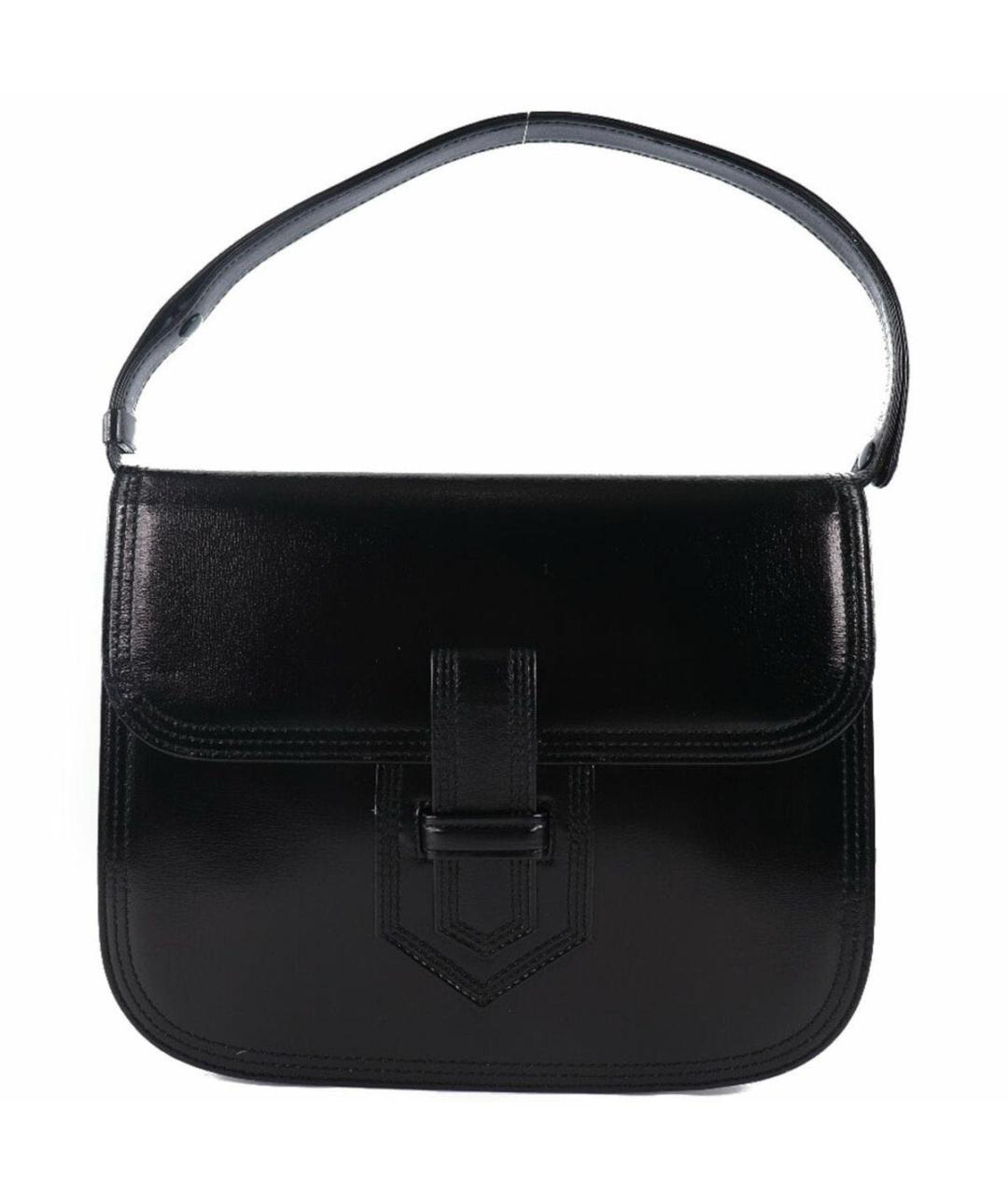 YVES SAINT LAURENT VINTAGE Черная кожаная сумка через плечо, фото 9