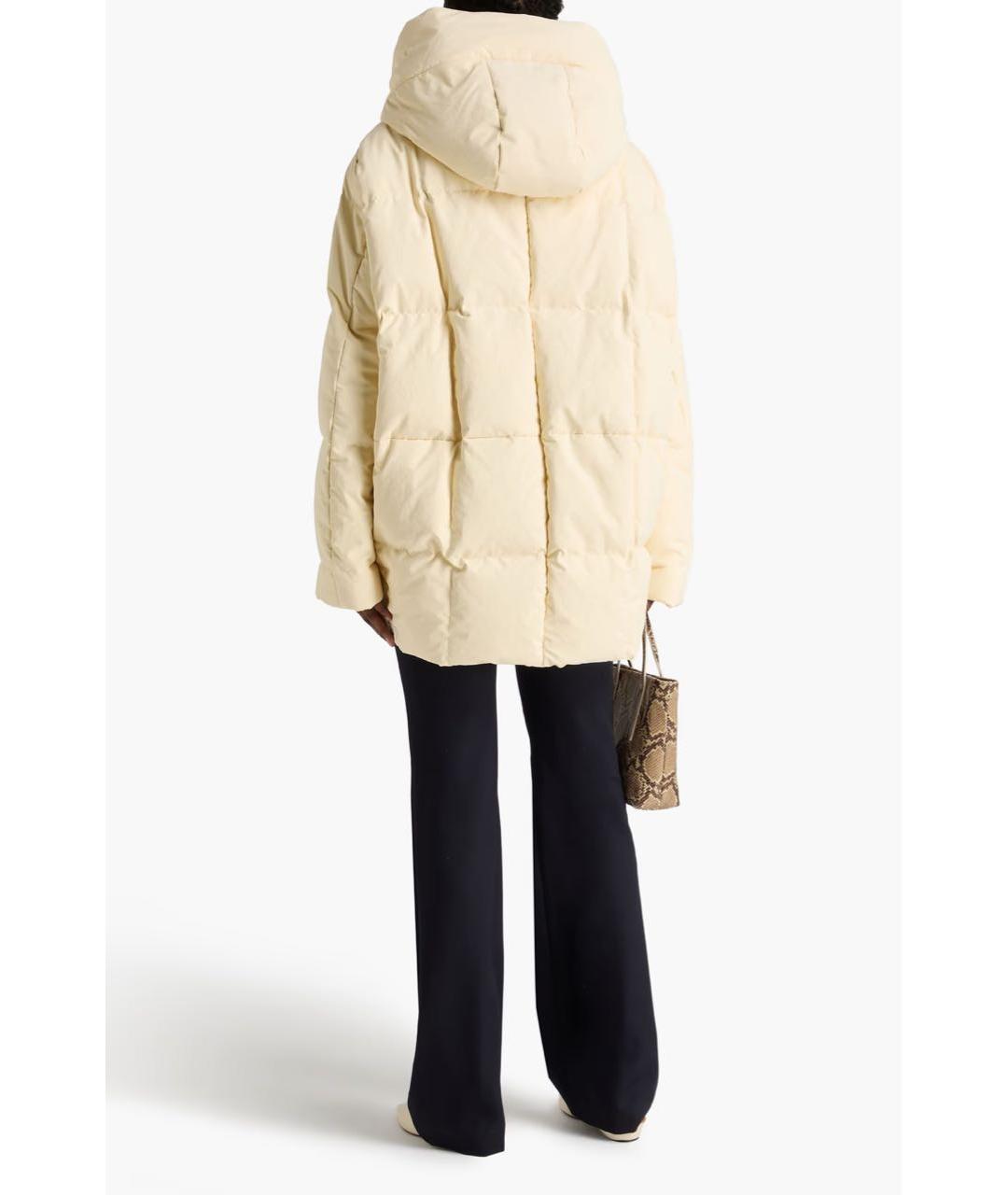 JIL SANDER Бежевый полиэстеровый пуховик, фото 2