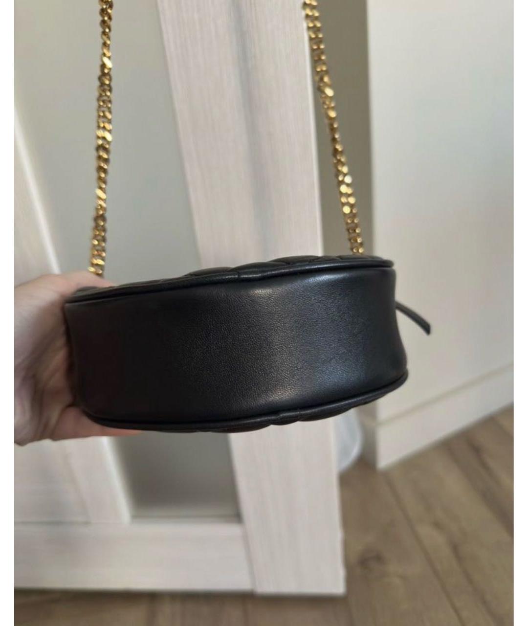 VERSACE Черная кожаная сумка через плечо, фото 5