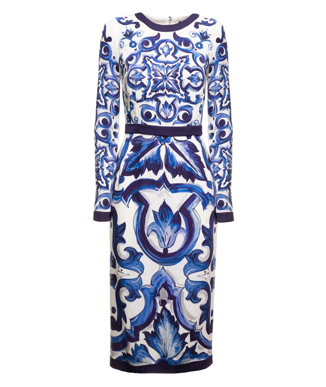 DOLCE&GABBANA Мульти шелковое платье, фото 1