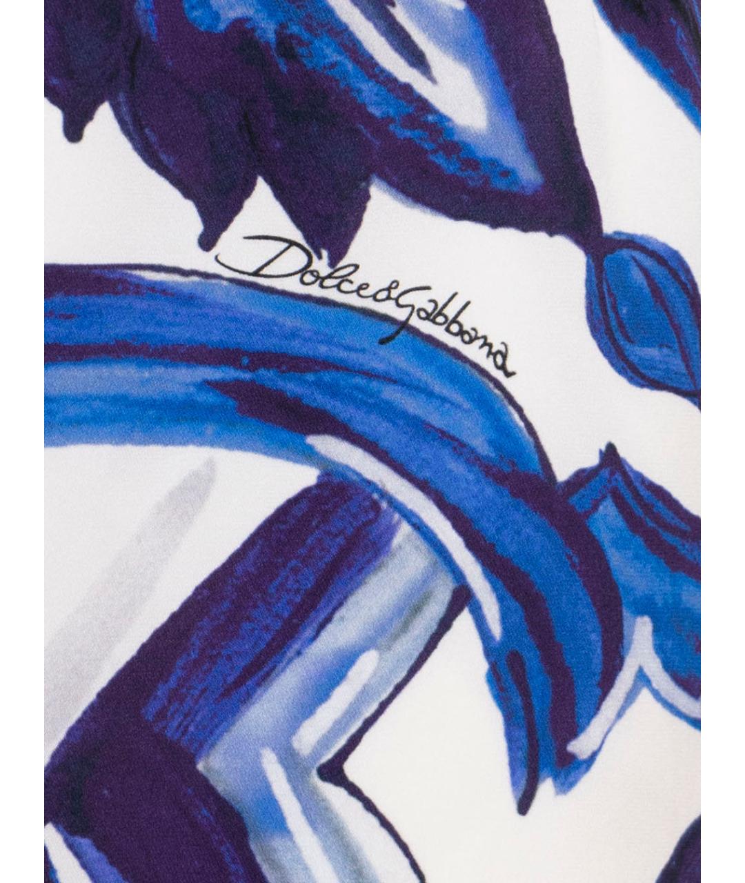 DOLCE&GABBANA Мульти шелковое платье, фото 3