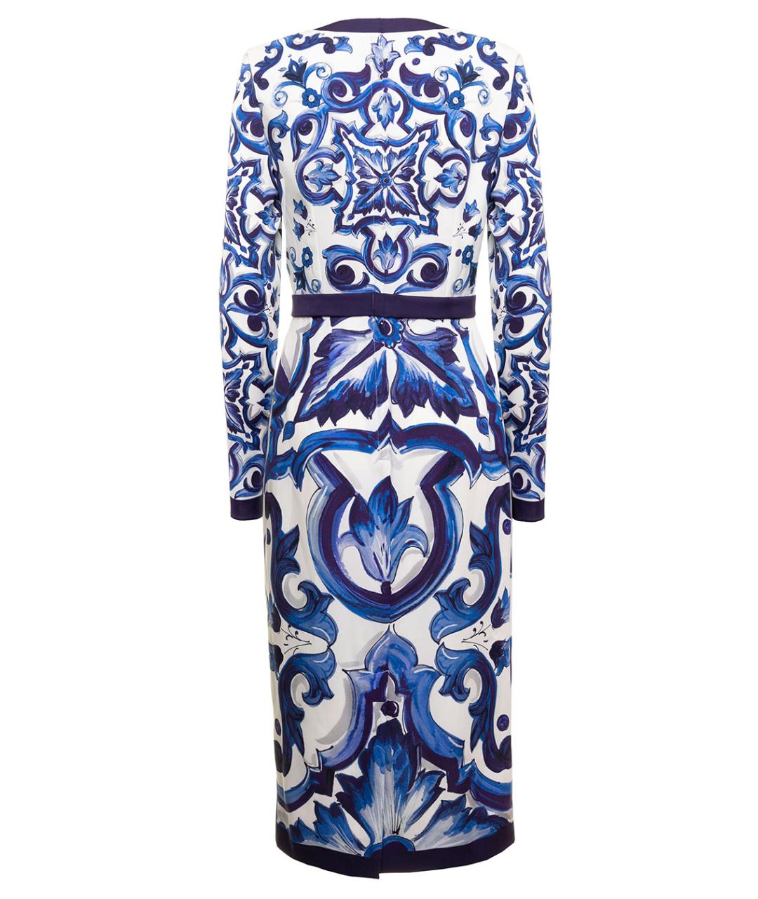 DOLCE&GABBANA Мульти шелковое платье, фото 2