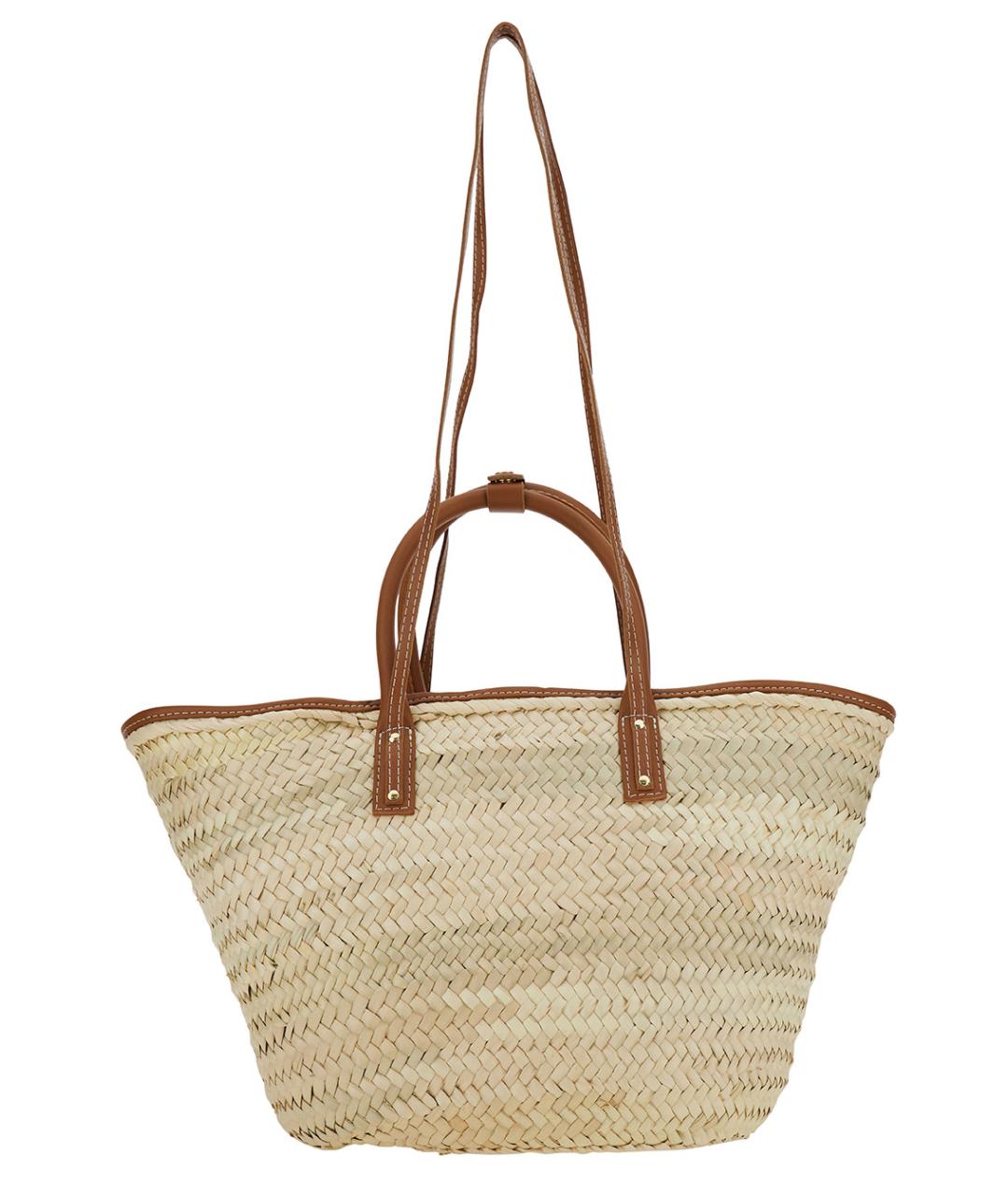 JACQUEMUS Бежевая пелетеная сумка тоут, фото 4