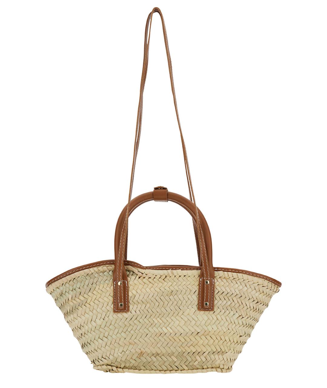 JACQUEMUS Бежевая пелетеная сумка тоут, фото 4