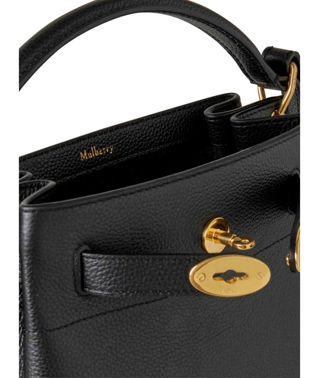 MULBERRY Черная кожаная сумка через плечо, фото 3