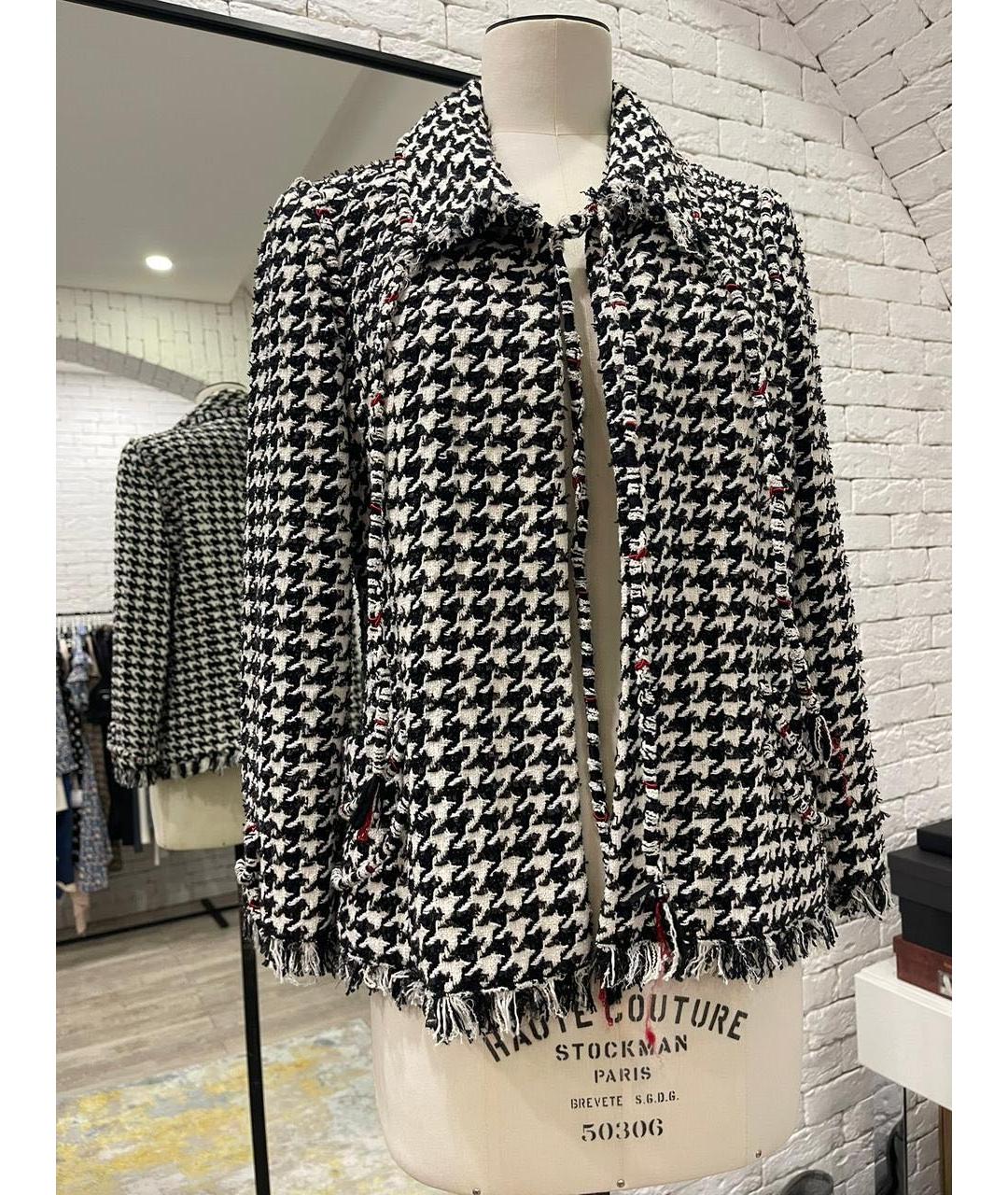 CHANEL Черный шерстяной жакет/пиджак, фото 4