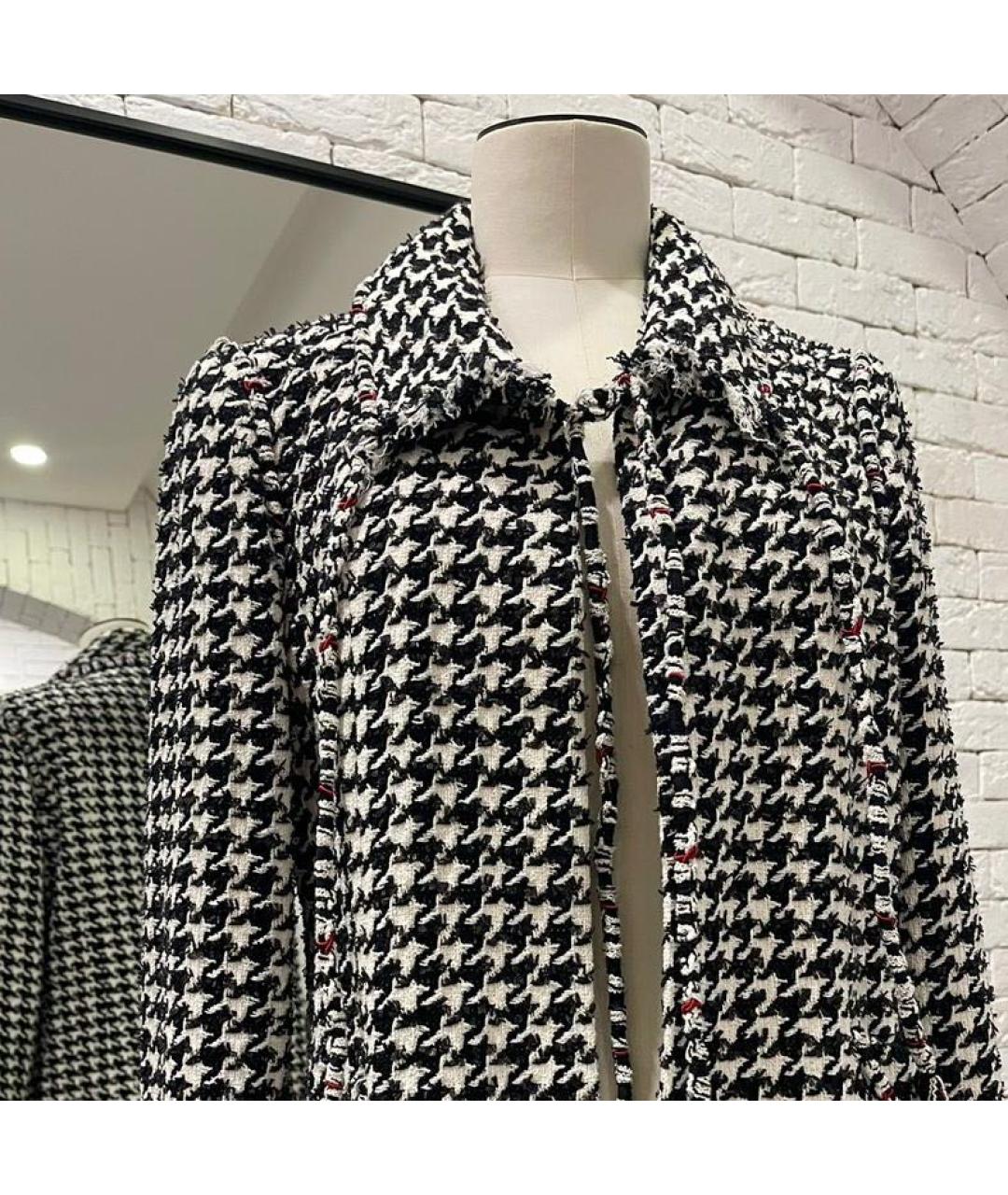 CHANEL Черный шерстяной жакет/пиджак, фото 3