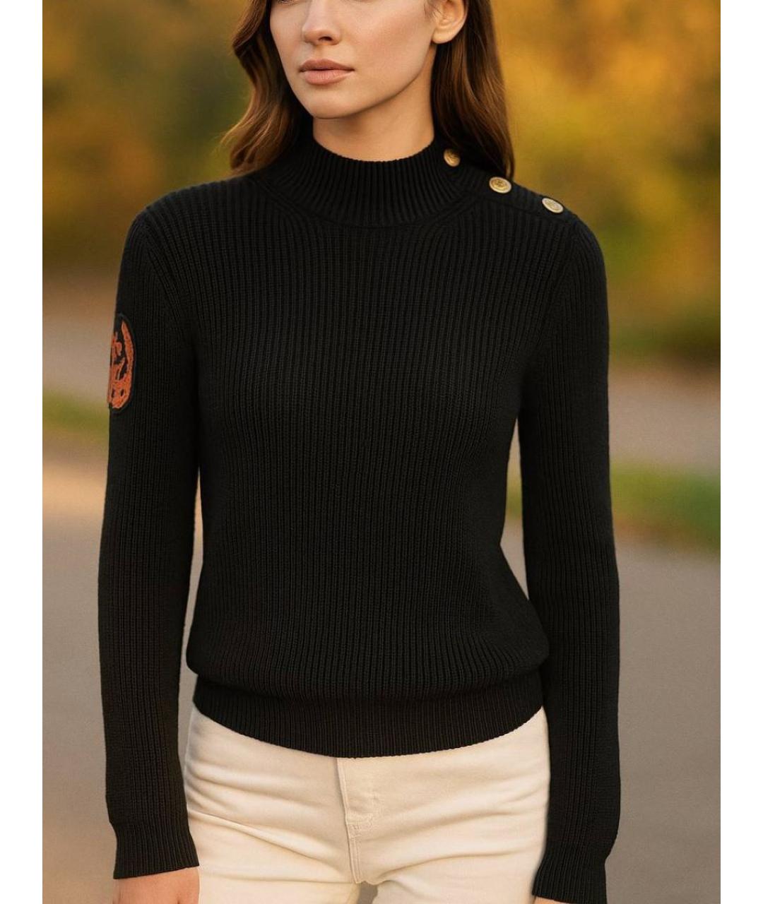 FERRAGAMO Черный шерстяной джемпер / свитер, фото 6