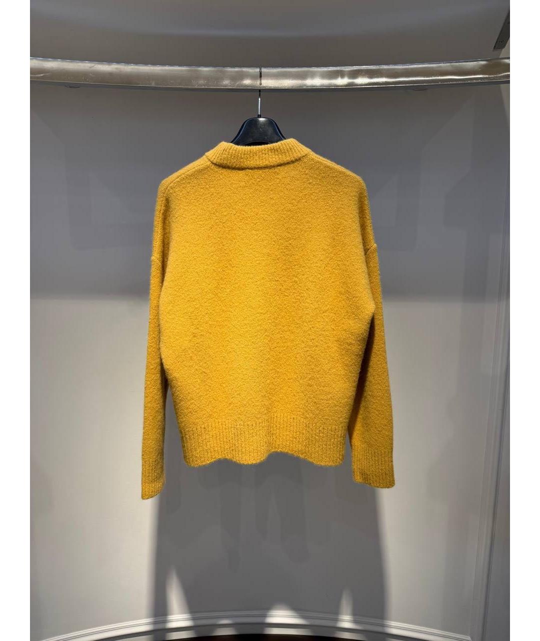 Ami Paris Горчичный шерстяной джемпер / свитер, фото 3