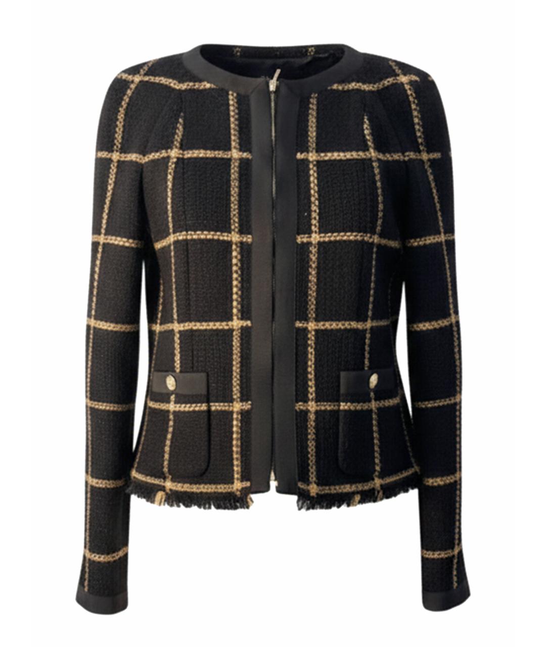 CHANEL Черный шерстяной жакет/пиджак, фото 1