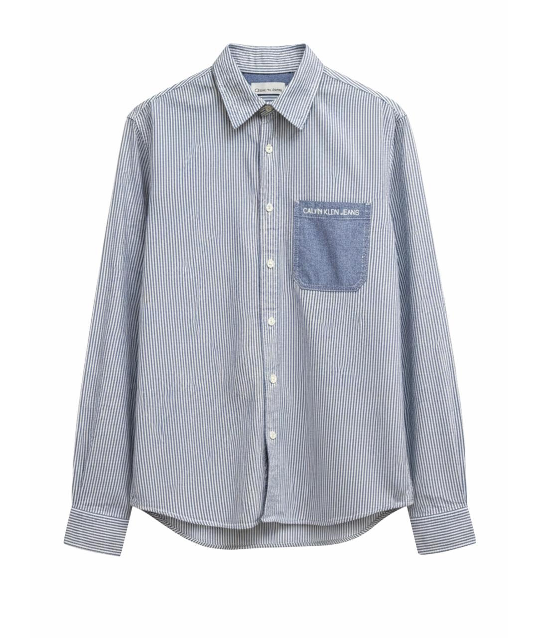 CALVIN KLEIN Голубая хлопковая кэжуал рубашка, фото 1