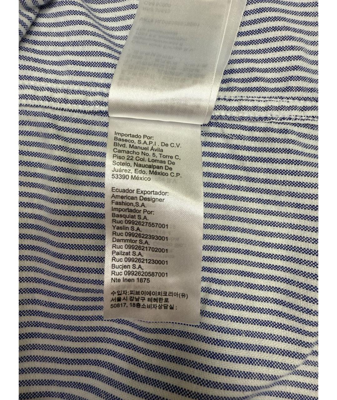 CALVIN KLEIN Голубая хлопковая кэжуал рубашка, фото 6