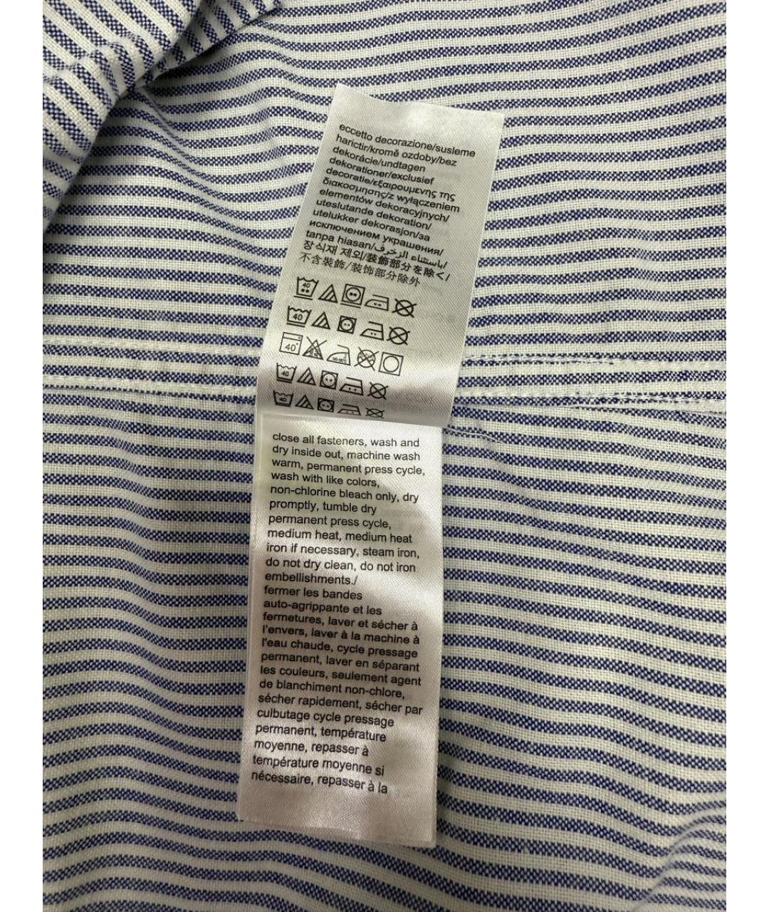 CALVIN KLEIN Голубая хлопковая кэжуал рубашка, фото 5