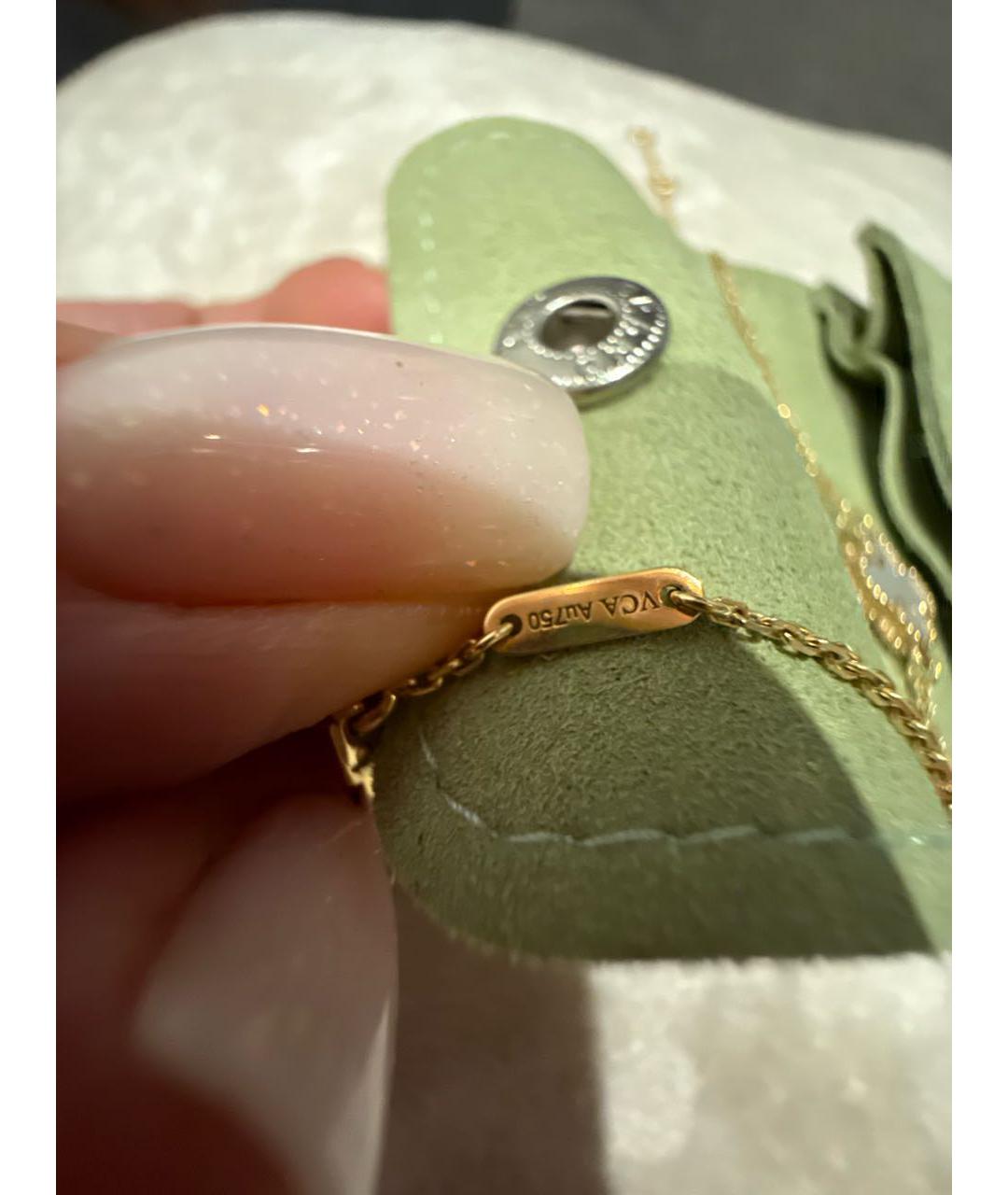 VAN CLEEF & ARPELS Белый браслет из желтого золота, фото 4