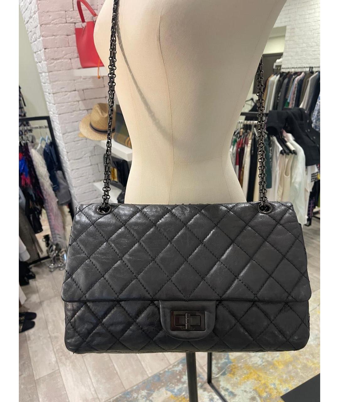 CHANEL Черная кожаная сумка с короткими ручками, фото 2