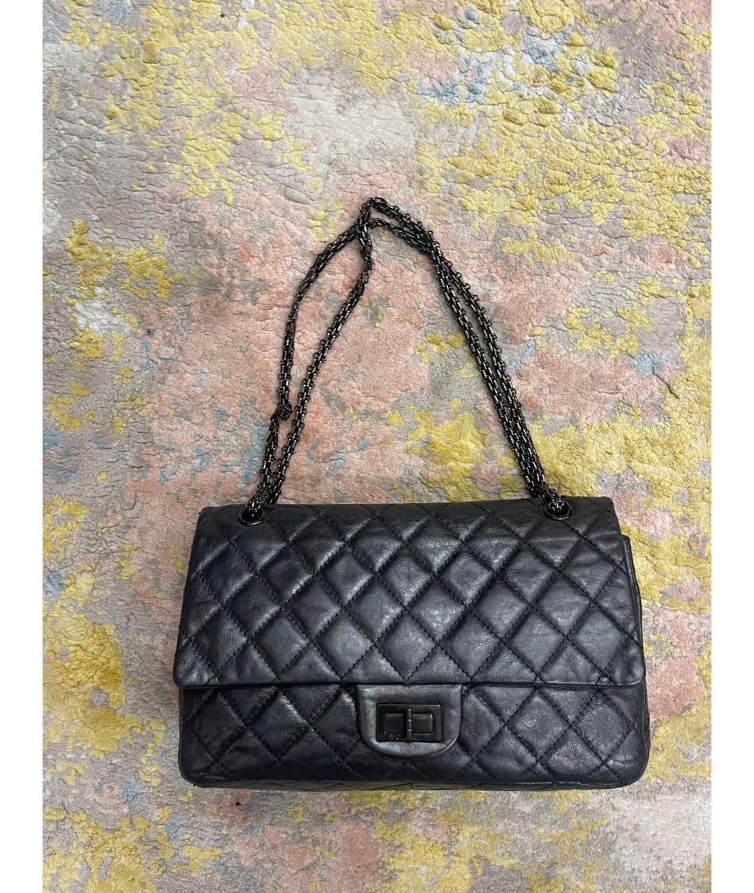 CHANEL Черная кожаная сумка с короткими ручками, фото 5