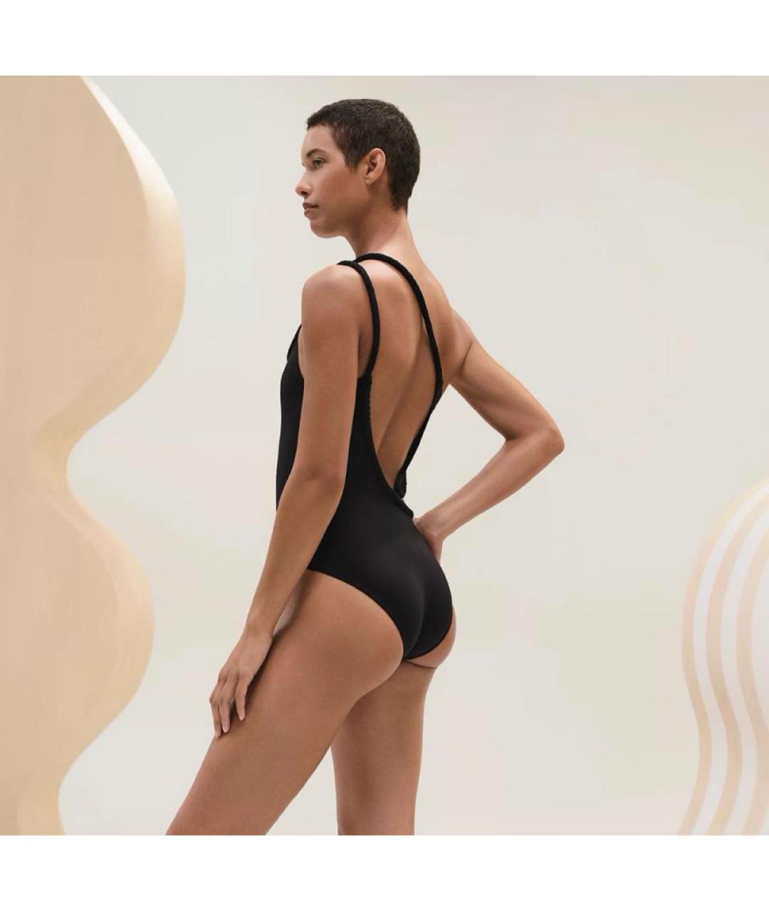 HERMES Черный полиамидовый купальник, фото 6