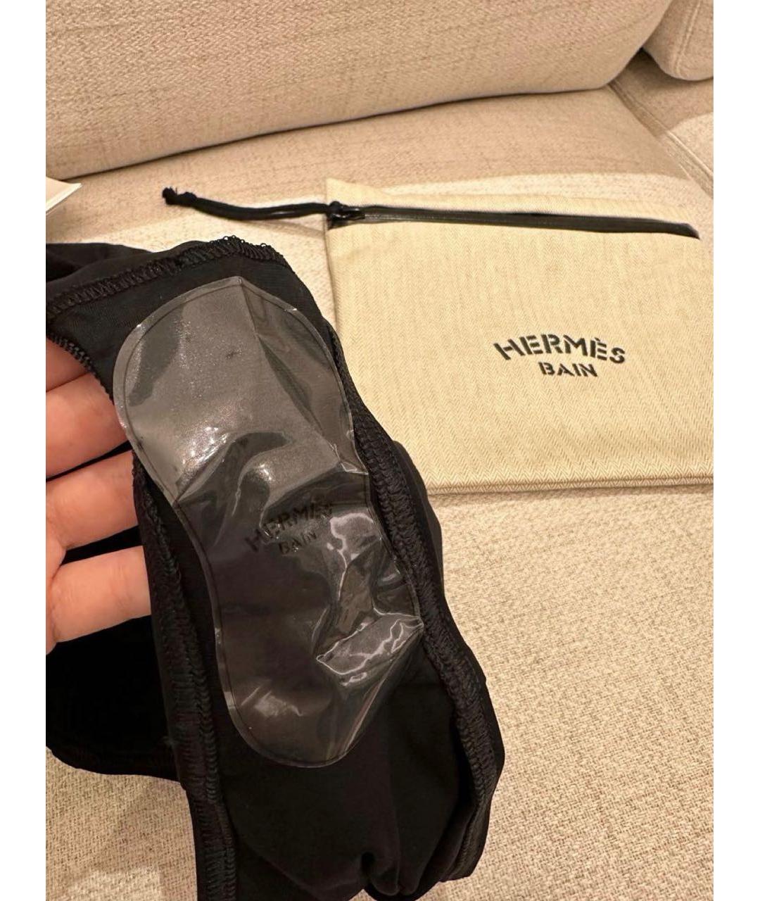 HERMES Черный полиамидовый купальник, фото 4