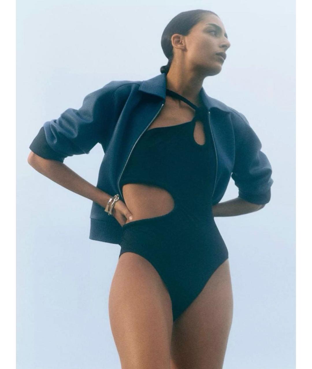 HERMES Черный полиамидовый купальник, фото 7