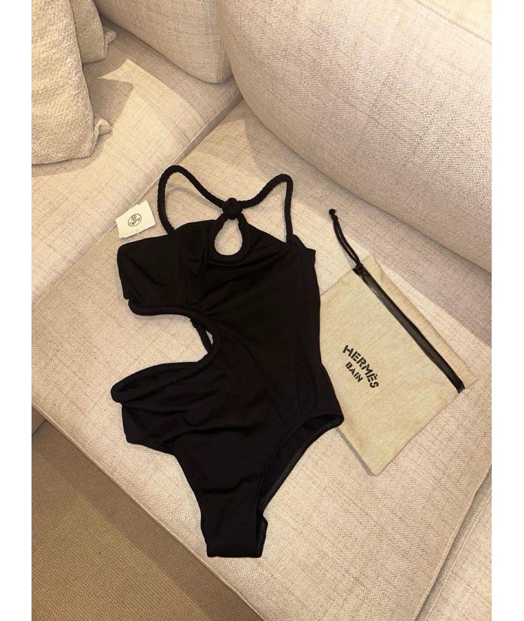 HERMES Черный полиамидовый купальник, фото 2