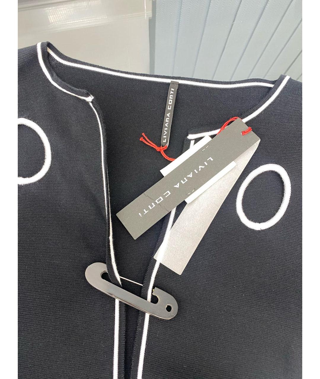 LIVIANA CONTI Черный хлопковый кардиган, фото 3