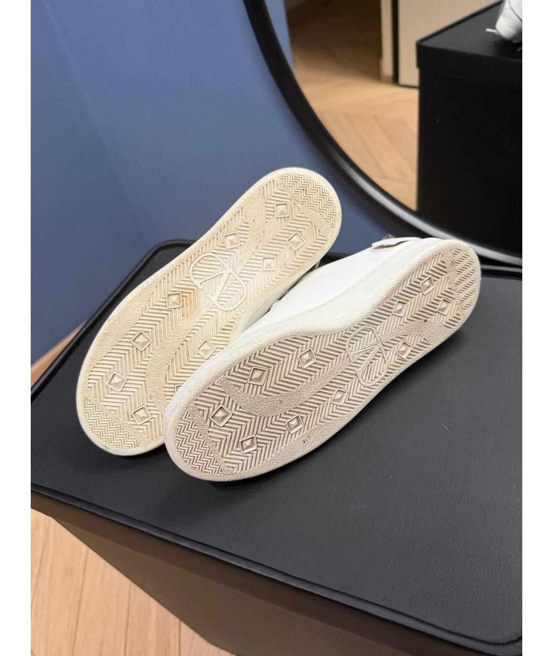 RED VALENTINO Белые кожаные кеды, фото 6