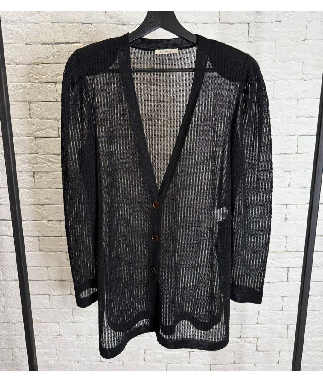 ULYANA SERGEENKO Черный хлопковый кардиган, фото 4
