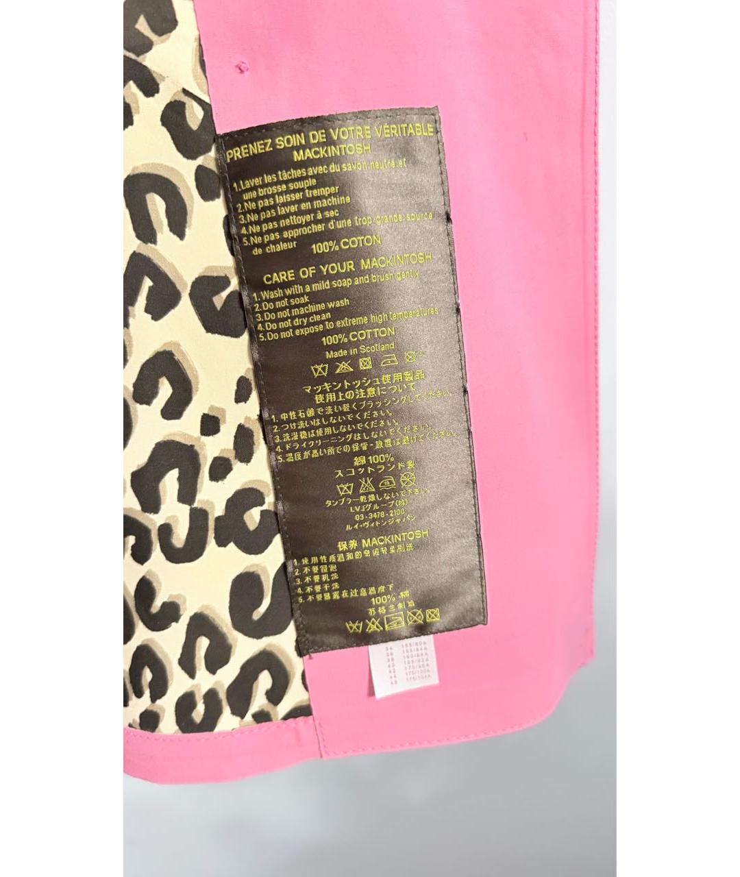 LOUIS VUITTON Розовый хлопковый тренч/плащ, фото 5