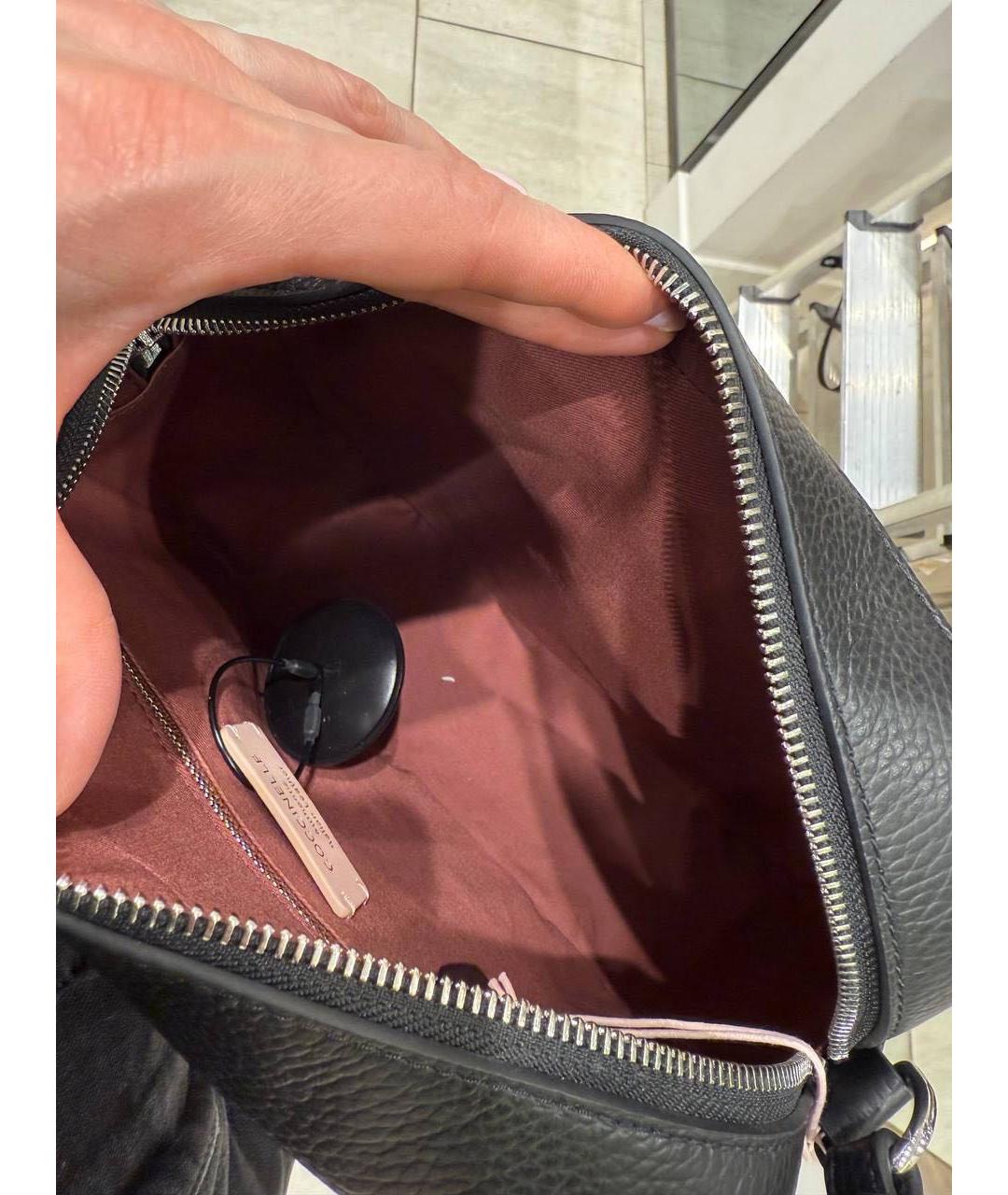 COCCINELLE Черная кожаная сумка через плечо, фото 3