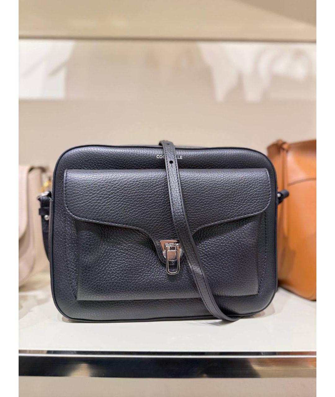 COCCINELLE Черная кожаная сумка через плечо, фото 2