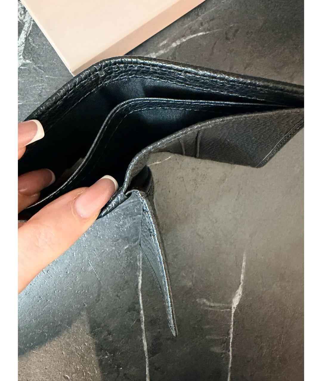 COCCINELLE Черный кожаный кошелек, фото 4