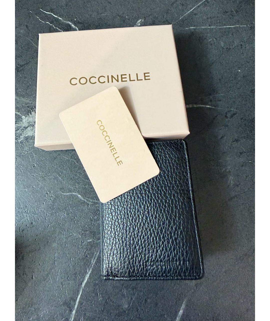 COCCINELLE Черный кожаный кошелек, фото 5