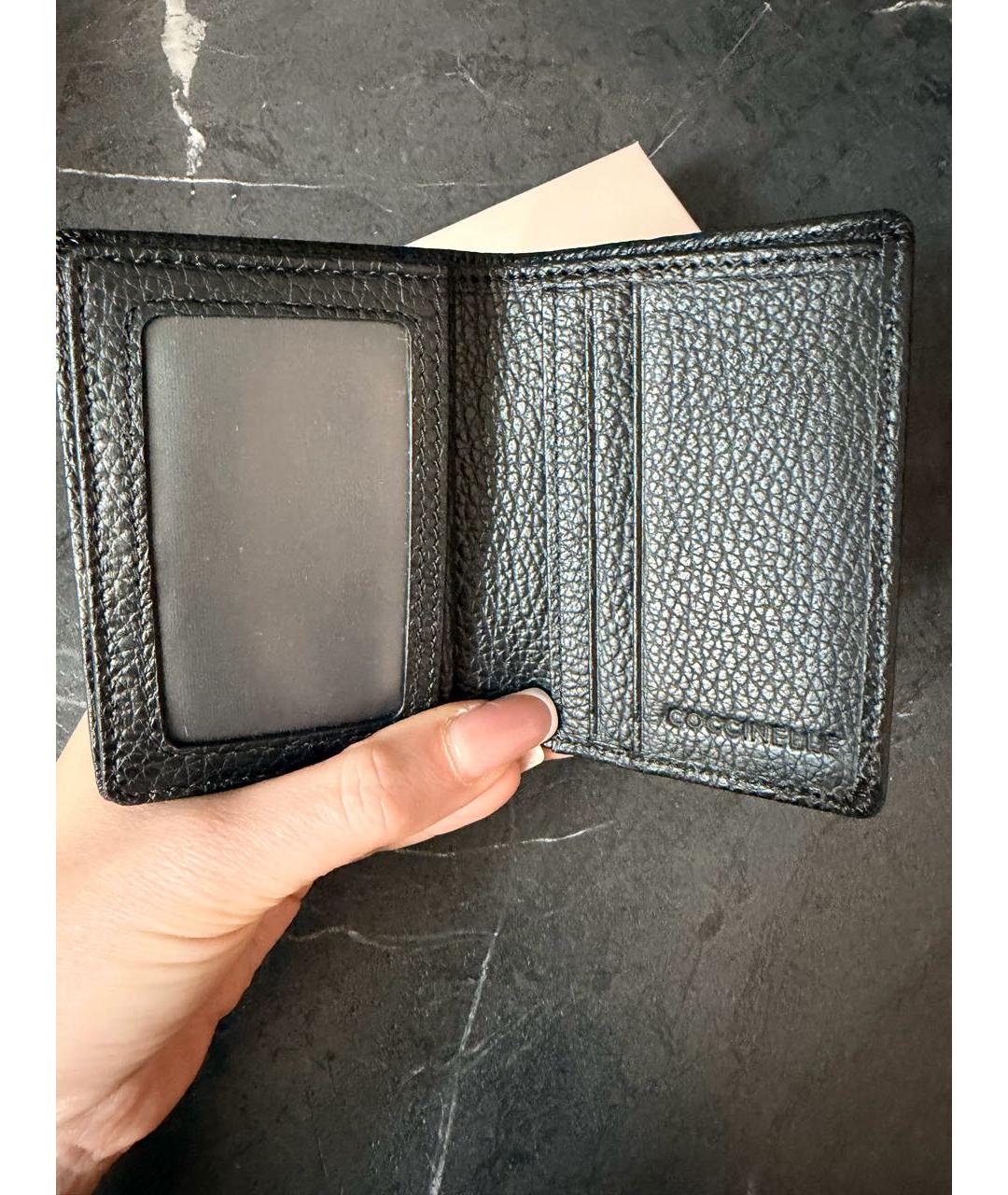 COCCINELLE Черный кожаный кошелек, фото 7