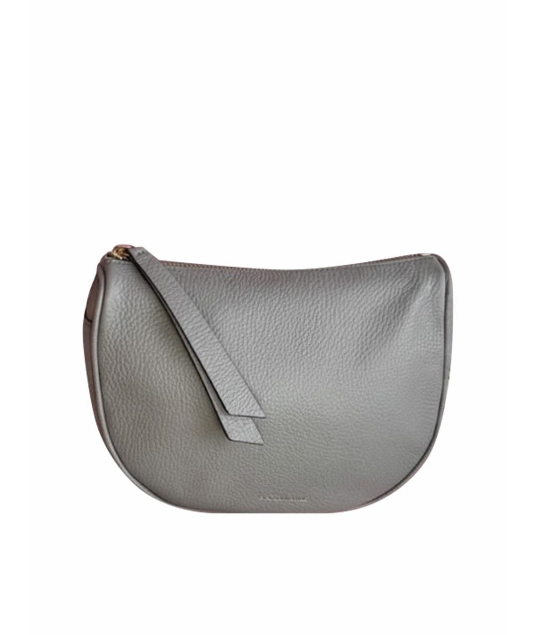 COCCINELLE Серая кожаная сумка через плечо, фото 1