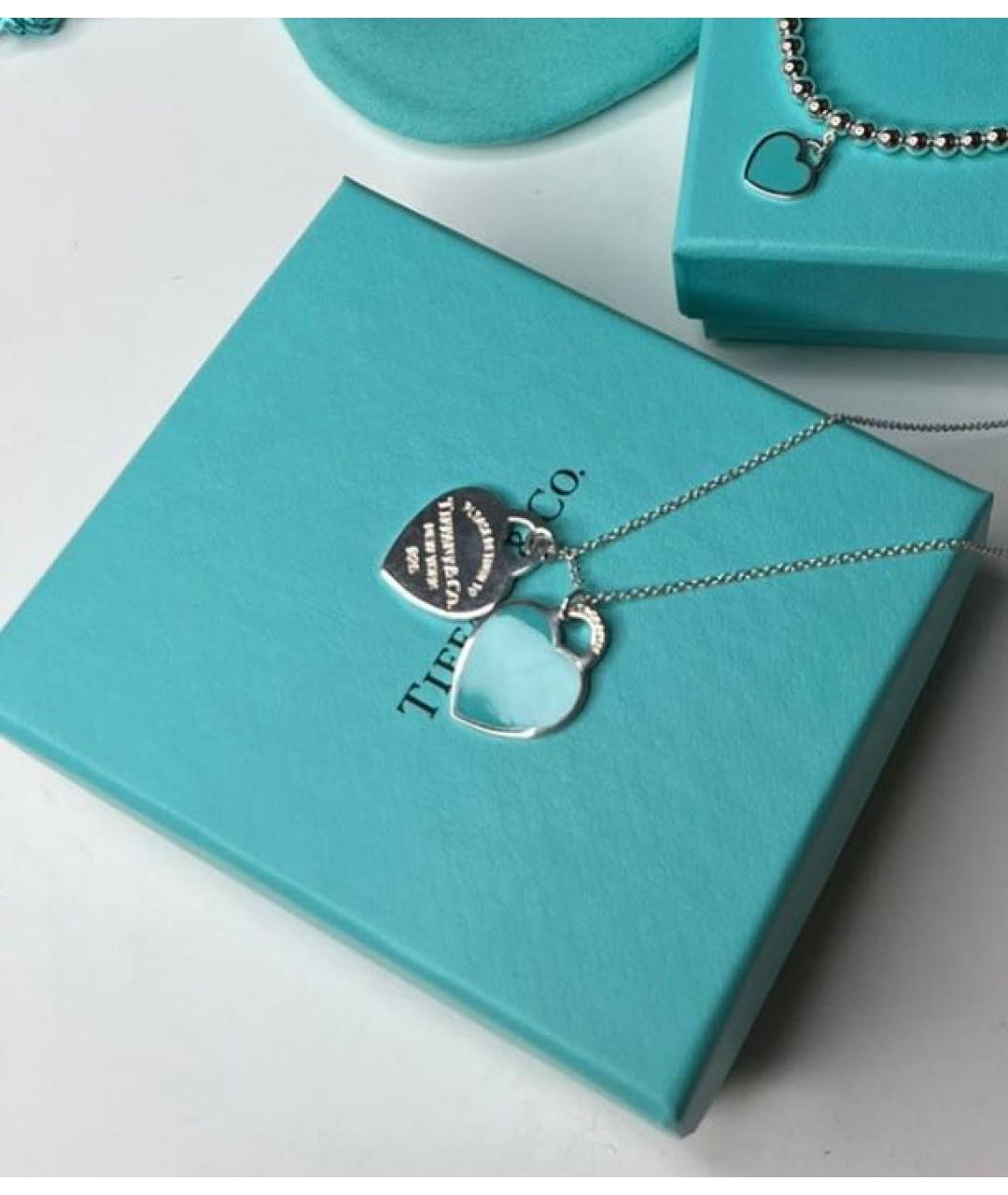 TIFFANY&CO Бирюзовая серебряная подвеска, фото 2