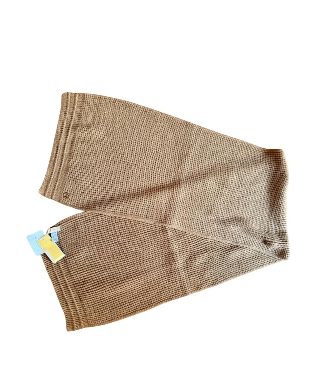 MICHAEL KORS Бежевый шерстяной шарф, фото 1